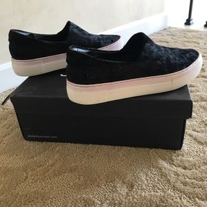 Black velvet J-slides size 6 only worn a few times